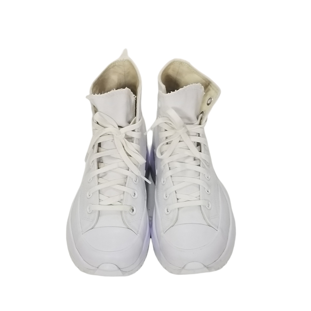 Converse Run Star Hike Chunky Platform Sneakers In Triple White Womens Size 8 - Picture 7 of 9